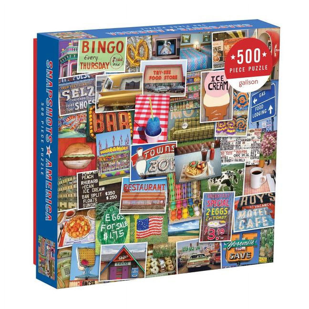 Galison - Snapshots Of America - 500 Piece Jigsaw Puzzle