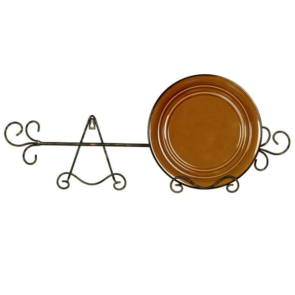 Galla Horizontal Plate Rack Antique Bronze 2 Plate