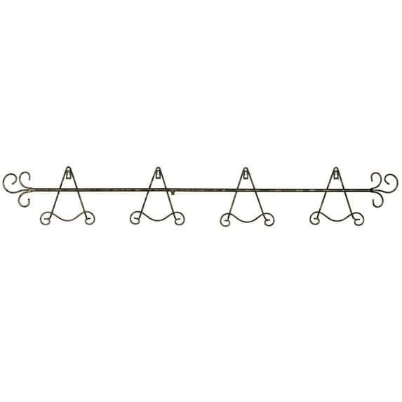 Galla Horizontal Plate Rack Antique Bronze 4 Plate