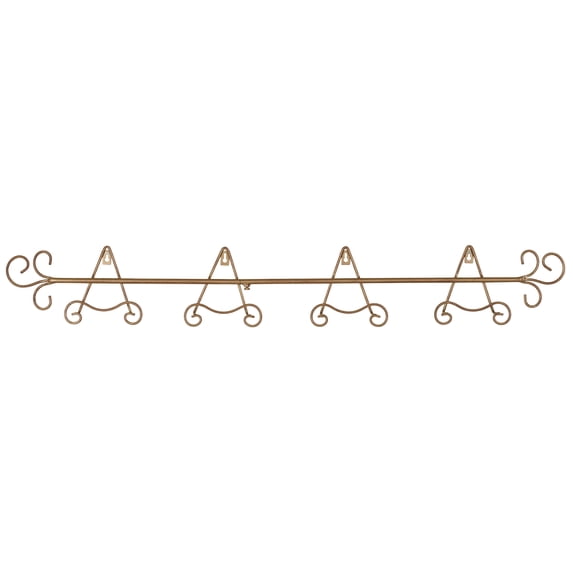 Galla Petite Plate Rack Satin Gold 4 Plate