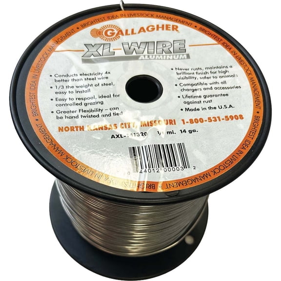 Gallagher Electric Fence Wire 1/4 mi. Silver
