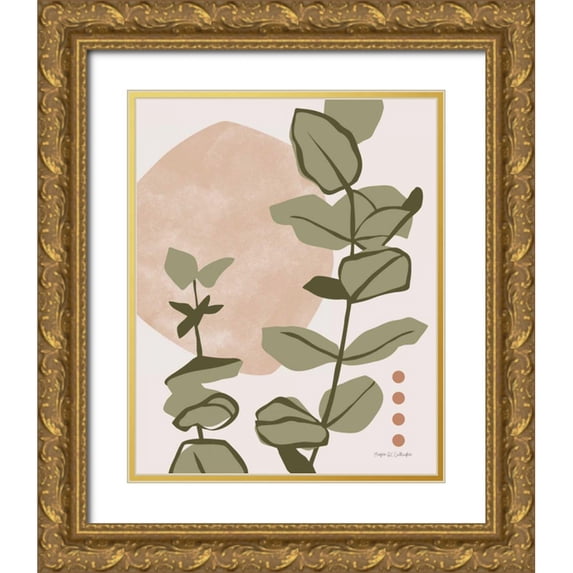 Gallagher, Megan 12x14 Gold Ornate Wood Framed with Double Matting Museum Art Print Titled - Restore Eucalyptus II