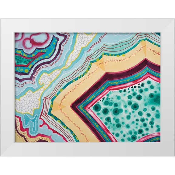 Gallagher, Megan 14x12 White Modern Wood Framed Museum Art Print Titled - Agate V