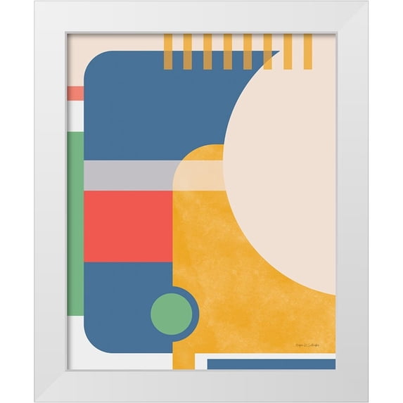 Gallagher, Megan 15x18 White Modern Wood Framed Museum Art Print Titled - Modern Glam I Vallarta Blue