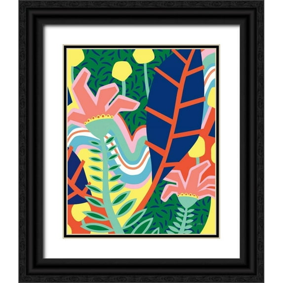 Gallagher, Megan 20x24 Black Ornate Wood Framed with Double Matting Museum Art Print Titled - Candied Daisies