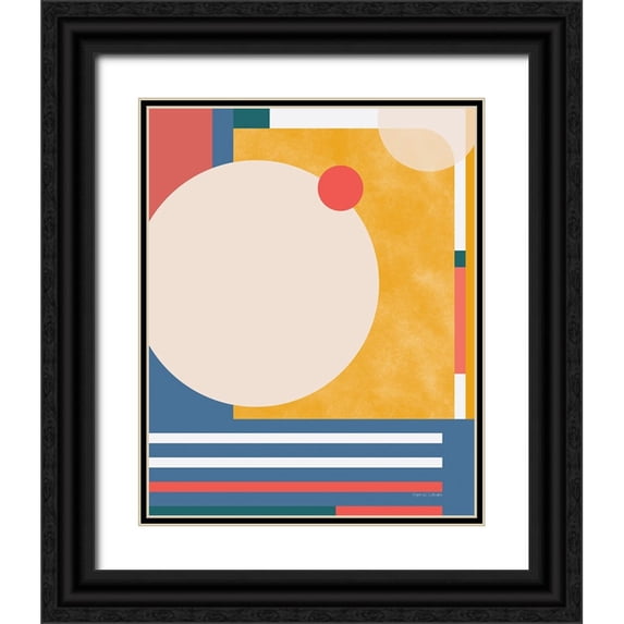 Gallagher, Megan 20x24 Black Ornate Wood Framed with Double Matting Museum Art Print Titled - Modern Glam II Vallarta Blue