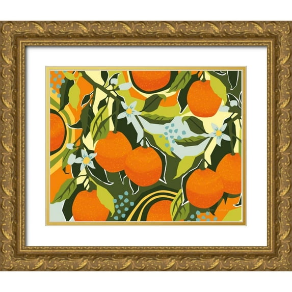 Gallagher, Megan 32x26 Gold Ornate Wood Framed with Double Matting Museum Art Print Titled - Sweet Clementine I