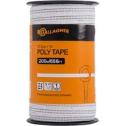 Gallagher 1/2 Inch Electric Fence Poly Tape, 656 Feet