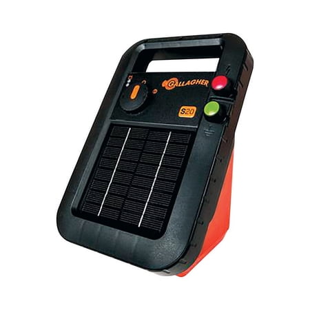 Gallagher S20 6 volt Solar Fence Energizer 12 mi. Black/Orange