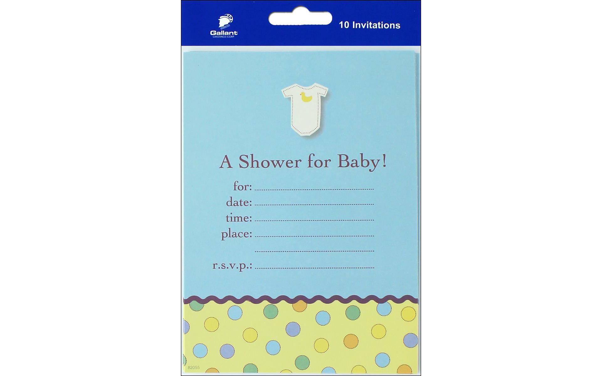 Amazon.com : Gallant Greetings Baby Shower Invitation 10ct 5