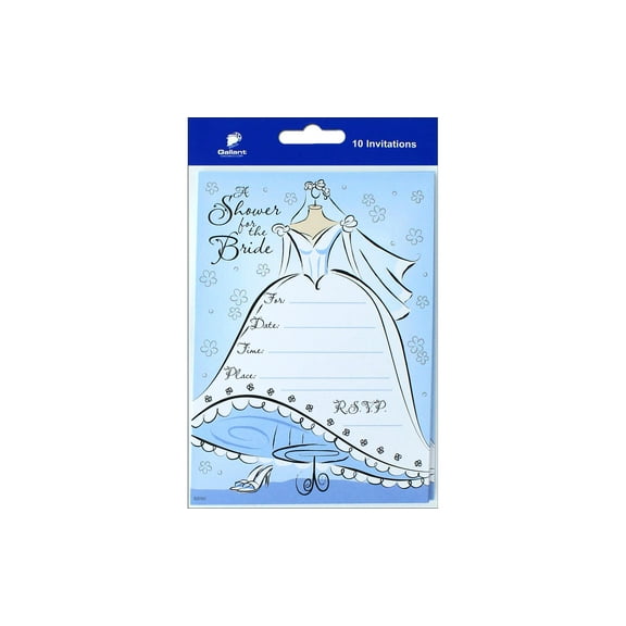 Gallant Greetings Wedding Shwr Invitation 10ct 3