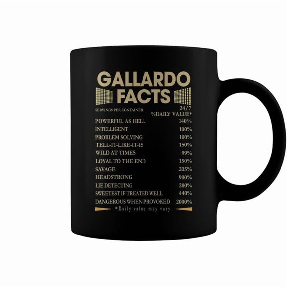 Gallardo Name Gift Gallardo Facts V2 Coffee Mugs