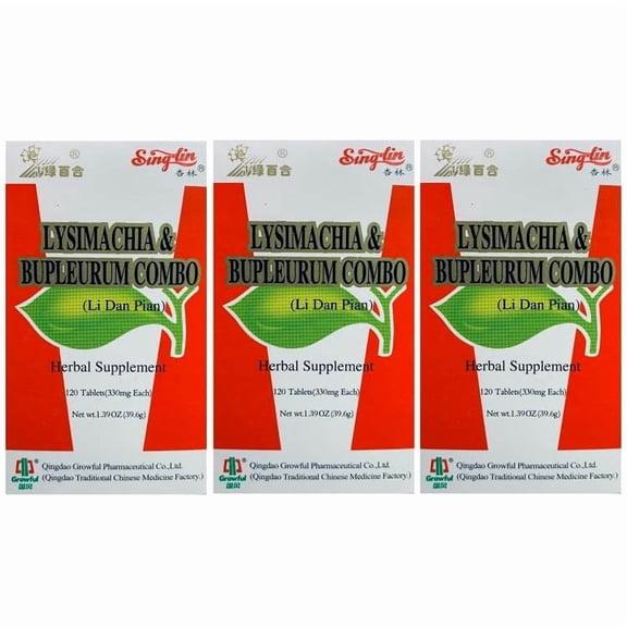 Gallbladder Support Formula, Li Dan Pian (120 Tablets) - 3 Bottles