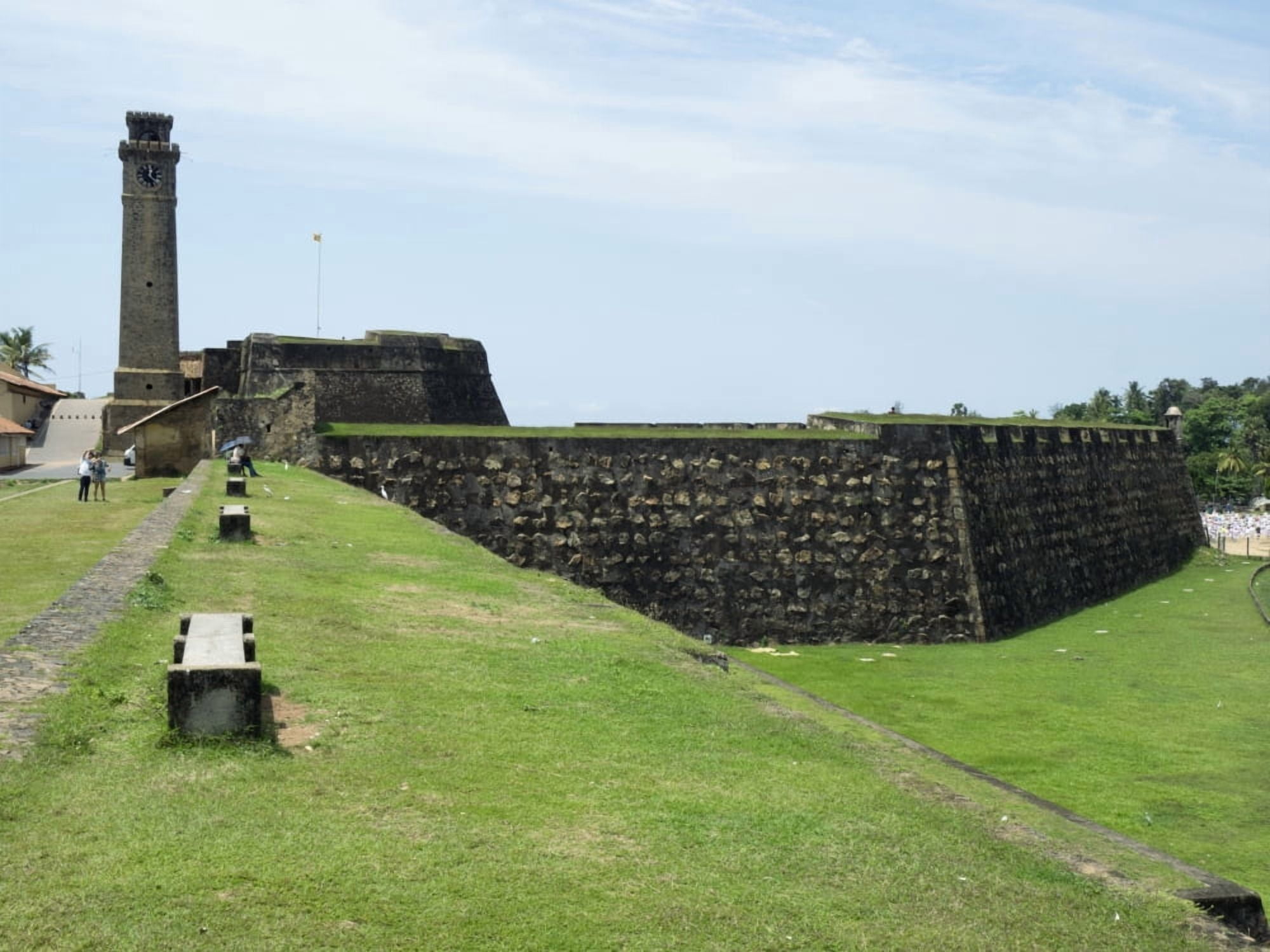 Galle Fort Clock tower and rampart Galle Southern Province Sri Lanka Canvas Art - Panoramic Images (12 x 16)