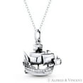 thumbnail image 1 of Galleon Ship Seafarer Charm Pendant in Oxidized .925 Sterling Silver, 1 of 1