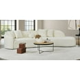thumbnail image 1 of Galler Japandi Style Luxury Modern Boucle Fabric Curvy Couch in White, 1 of 6