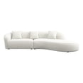 thumbnail image 1 of Galler Mid Century Modern Luxury Japandi Style Boucle Fabric Couch in Cream, 1 of 7