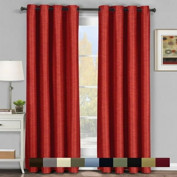 Galleria Blackout Thermal Coating Tonal Stripe Window Grommet Panel
