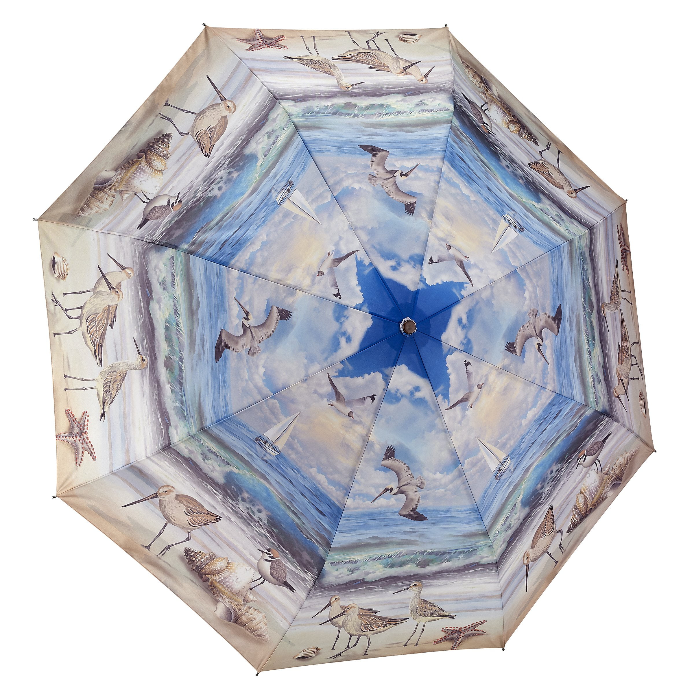 Galleria Enterprises Beach Scene Folding Umbrella, 1 EA