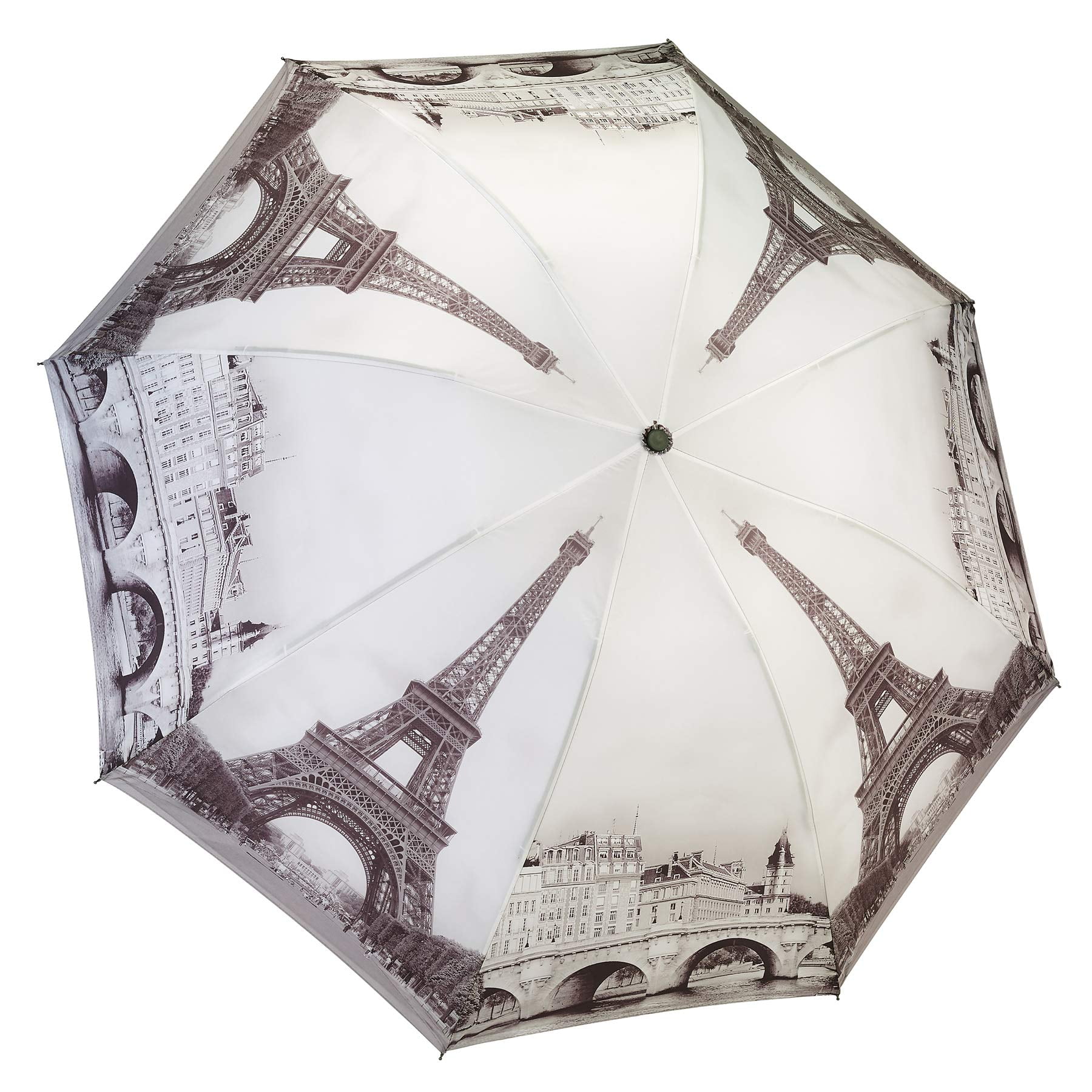 Paris France Pattern Print Automatic Foldable Umbrella