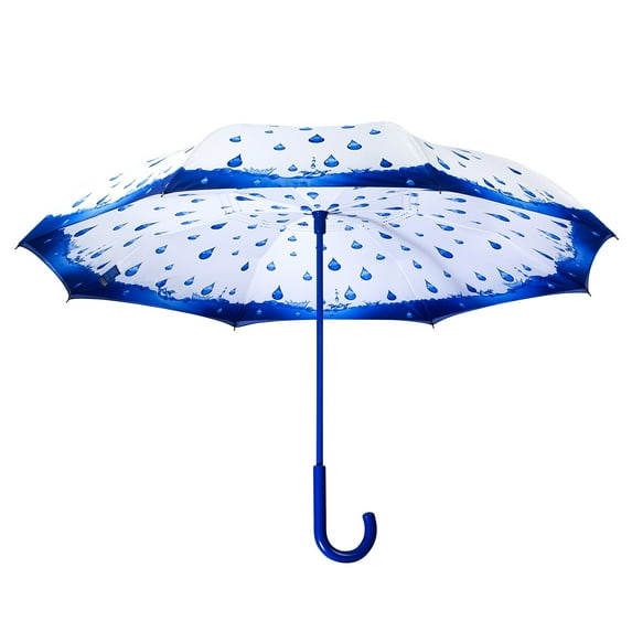 Galleria Rainy Season Stick Umbrella Reverse Close
