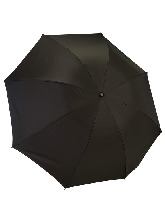 Galleria Reverse Close Folding Umbrella, Black/Red on opposite sides