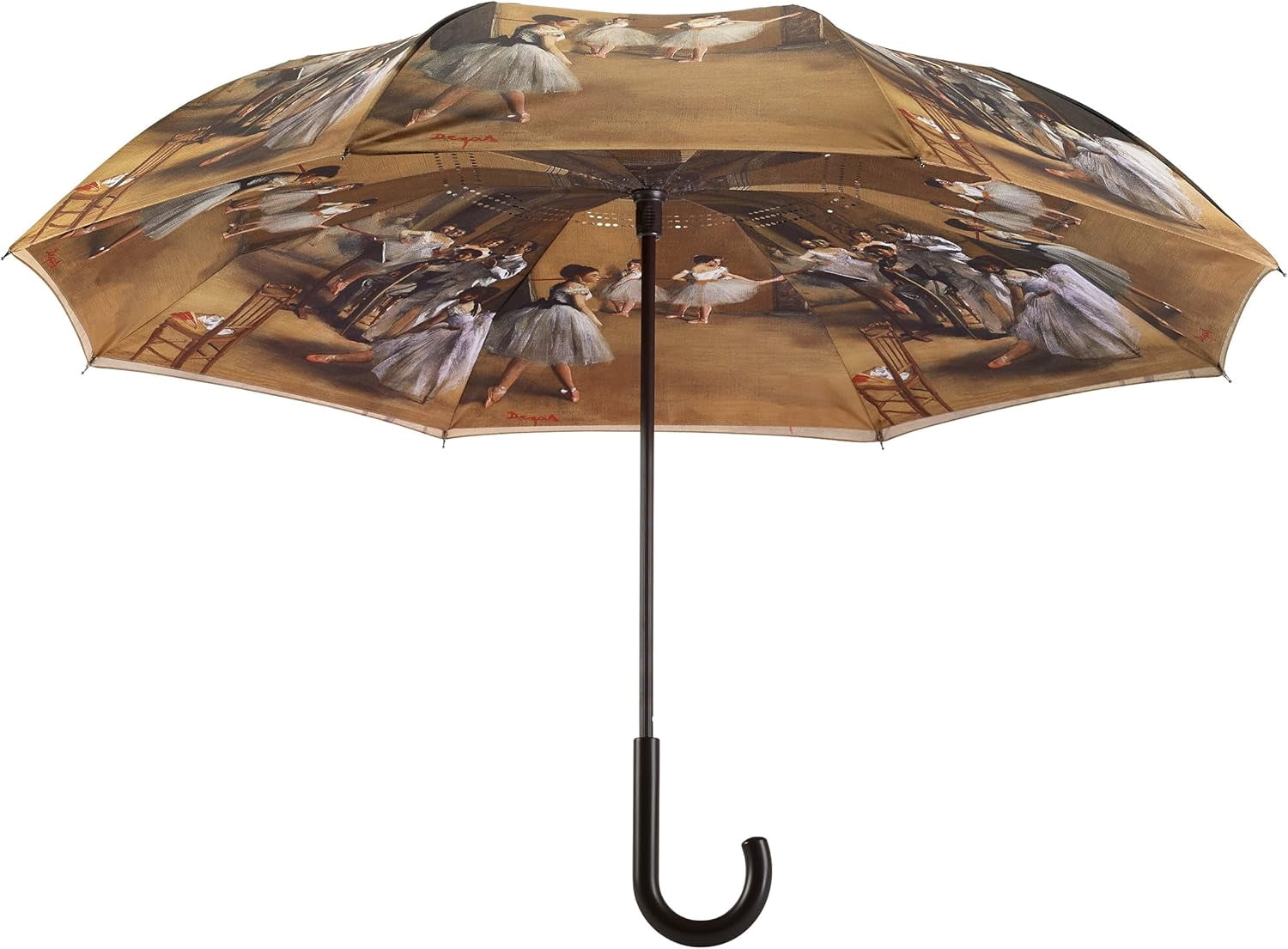 Galleria Ballerinas Art  Reverse Close Stick Umbrella, 42-inch Dia When Open, Multicoloured