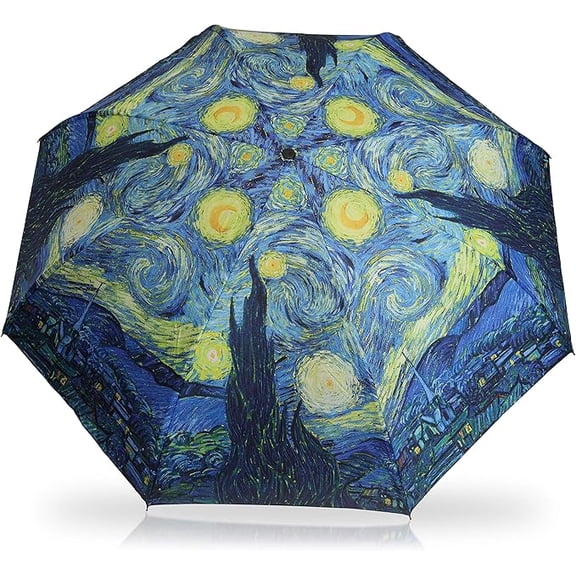 Galleria Reverse Close Umbrella, 42-inch Diameter When Open, Van Gogh Starry Night