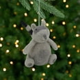 thumbnail image 1 of Gallerie 4.5" Wool Raccoon Christmas Ornament - Gray/Black, 1 of 7