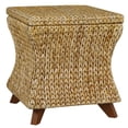 thumbnail image 1 of Gallerie Decor Bali Breeze Square Flared Wood Storage Ottoman in Natural, 1 of 6