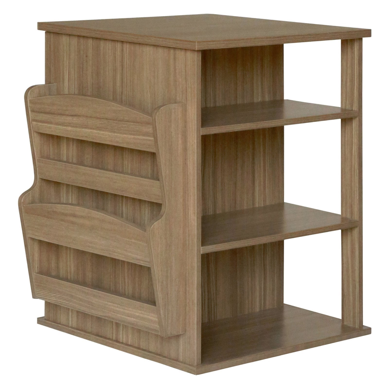 Gallerie Decor All-In-One Transitional Wood Revolving Side Table in ...