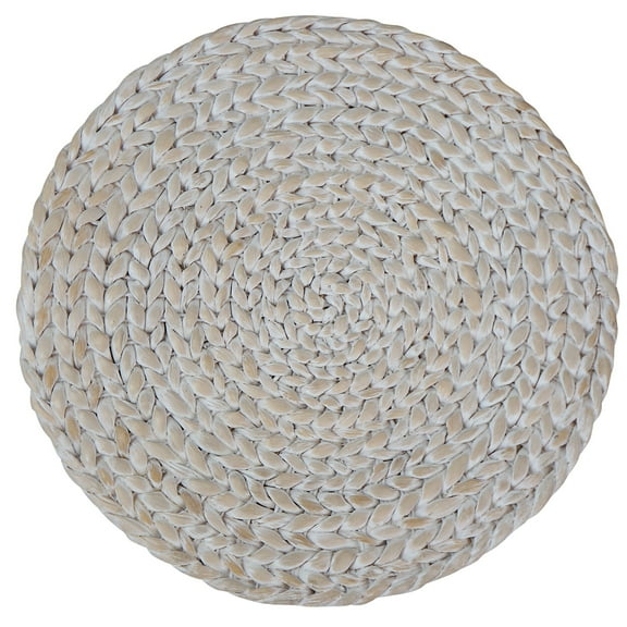 Gallerie Decor Bali Breeze Transitional Wood Accent Table in Whitewashed