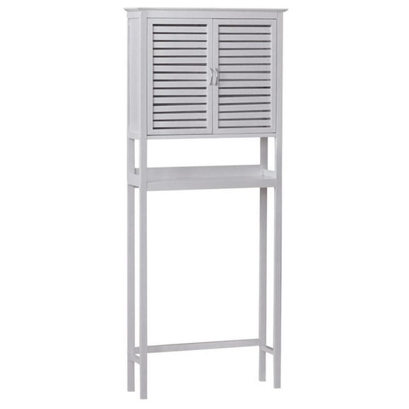 Gallerie Decor Natural Spa Transitional Bamboo Space Saver in White