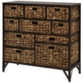 thumbnail image 1 of Gallerie Decor Rio 10-Drawer Transitional Metal Cabinet in Walnut, 1 of 5