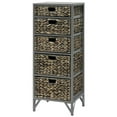 thumbnail image 1 of Gallerie Decor Rio 5-Drawer Transitional Metal/Wood Tower in Gray, 1 of 5