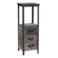 thumbnail image 1 of Gallerie Decor Soho Mid-Century Solid Wood/Steel Tower Table in Blue, 1 of 2