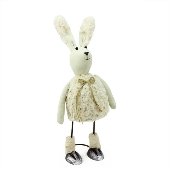 Gallerie II 17" Bobble Bunny Spring Easter Table Top Figure - White/Brown