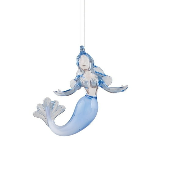 GI Art Glass Mermaid Christmas Xmas Ornament Multi