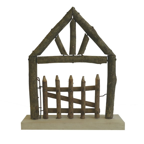 Gallerie II Wood Christmas Xmas Gate Brown