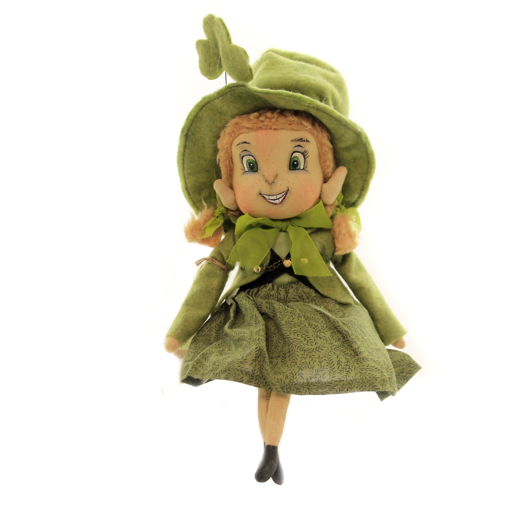 Kerry St. Patrick's Day Green Felt Leprechaun Figurine