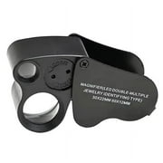 Gallery Gems LED Jewelers Triplet Loupe with Case 30x-60x (Black)