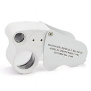 Gallery Gems LED Jewelers Triplet Loupe with Case 30x-60x (White)
