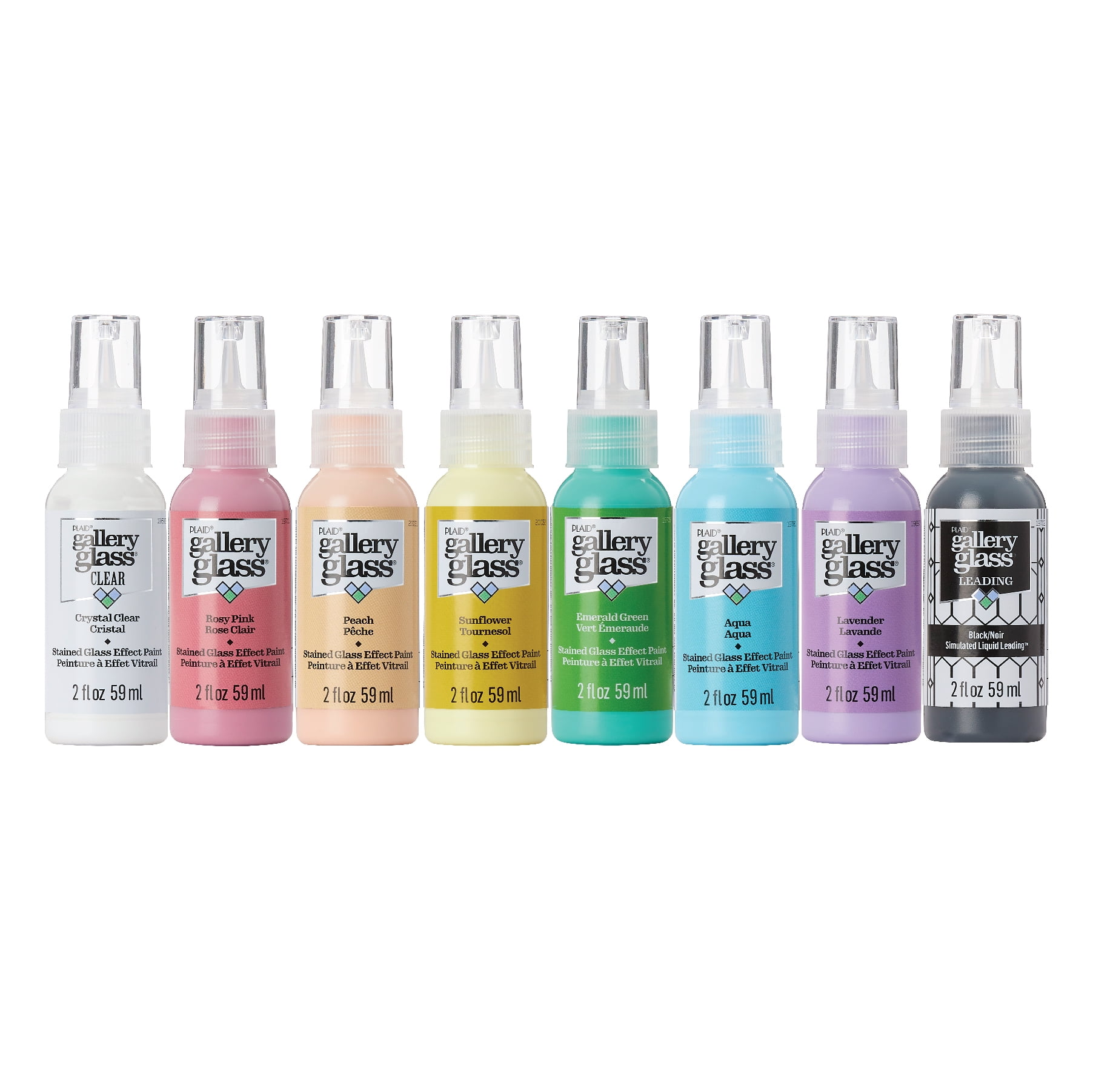 Gallery Glass Stained Glass Acrylic Paint Kit, 8 Piece Glass Paint Set