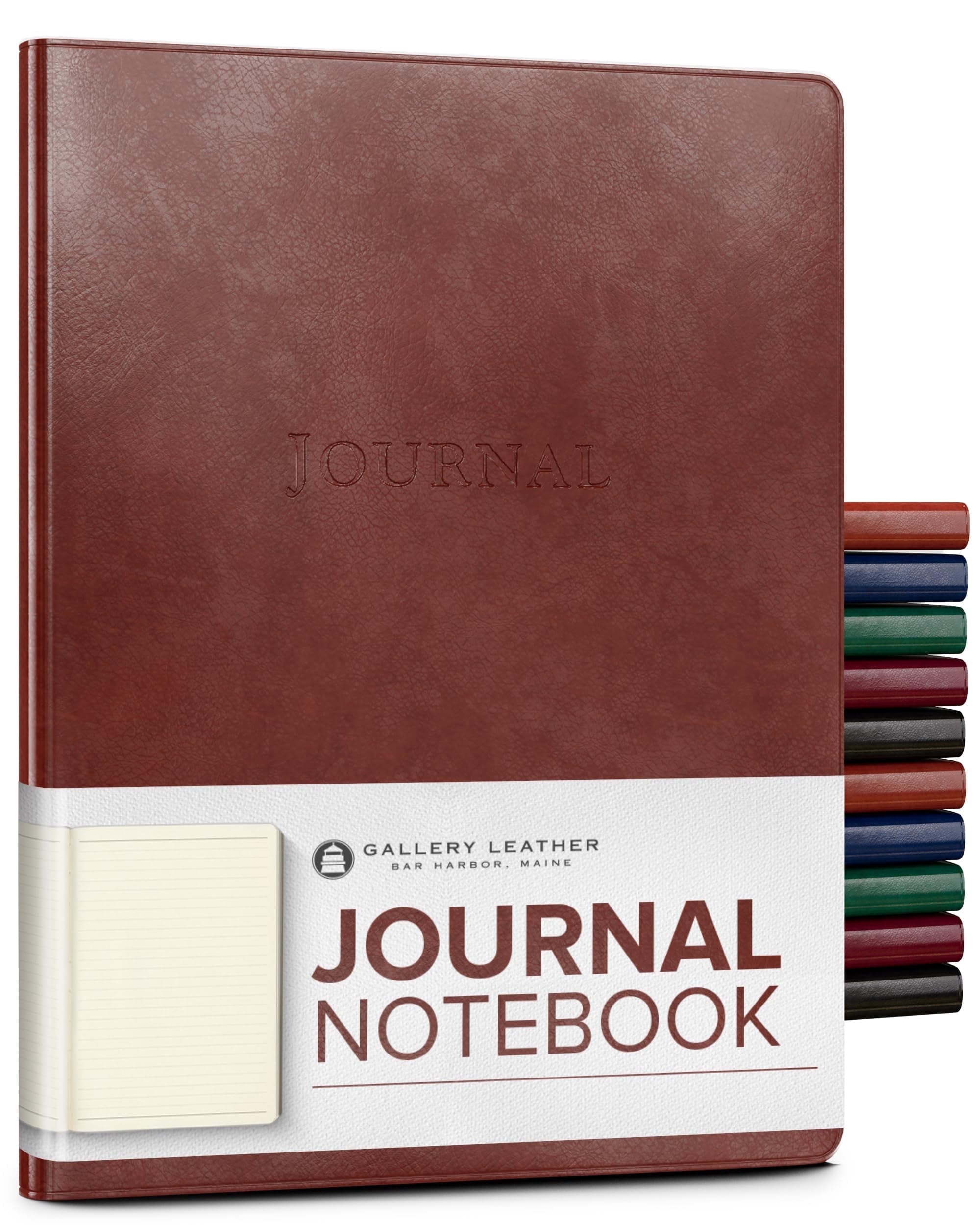 Gallery Leather Journal Notebook - 192 Pages, Softcover, For Men and Women, For Writing, Work & Travel, Handcrafted - Acadia Tan - 9.75 x 7.5 ", Large Lined