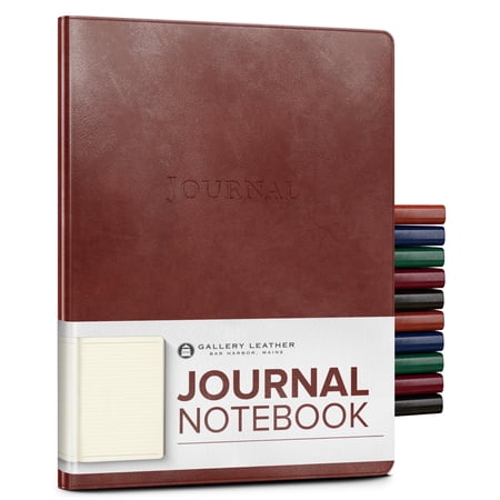 Gallery Leather Journal Notebook - 192 Pages, Softcover, For Men and Women, For Writing, Work & Travel, Handcrafted - Acadia Tan - 9.75 x 7.5 ", Large Lined