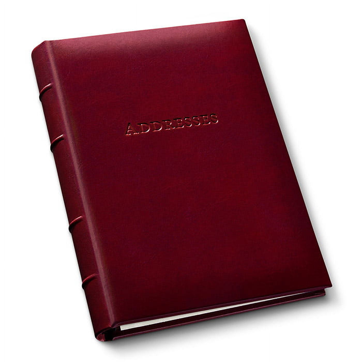 Gallery Leather Desk Address Book - Acadia Burgundy - 9" x 7"