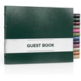 thumbnail image 1 of Gallery Leather Acadia Collection Guest Book - Wedding, Baby Shower and Vacation Home Guestbook, 192 Lined Pages, Bonded Leather Hardcover - Acadia Green, 1 of 6