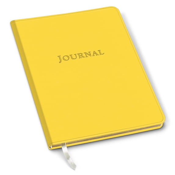 Gallery Leather Journal Notebook - 192 Pages, Softcover, For Men and Women, For Writing, Work & Travel, Handcrafted - Caribbean Yellow - 9.75 x 7.5, Large Lined