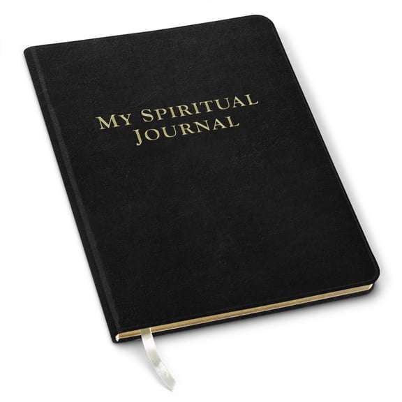 Gallery Leather Large Spiritual Journal - Acadia Black - 9.75"x7.5"