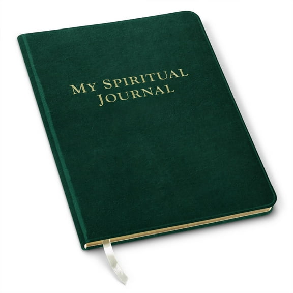 Gallery Leather Large Spiritual Journal - Acadia Green - 9.75"x7.5"